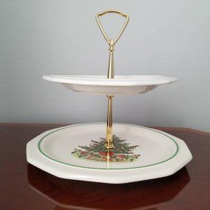 406. Avon Christmas Heritage Dessert Tier